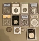 10 Pre-65 Half Dollars .50 Cents & 2 Two Silver Dollars Various Years Pre 1965