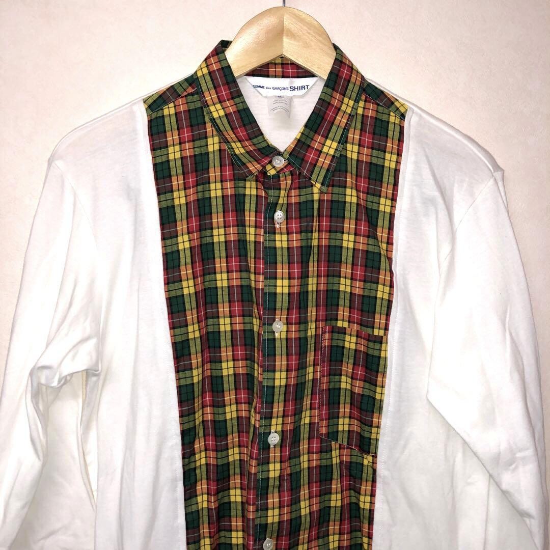 USED COMME DES GARCONS SWITCHING CHECK SHIRT GOOD M-95B2
