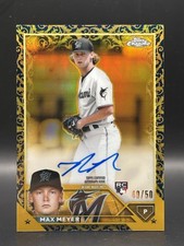 2023 Topps Gilded Collection Gold Etch Blue 40/50 MAX MEYER Rookie AUTO RC