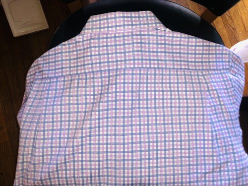 Bachrach Pink and Blue Checkered Mens Dress Shirt Size 15.5 / 32-33 - Picture 12 of 12