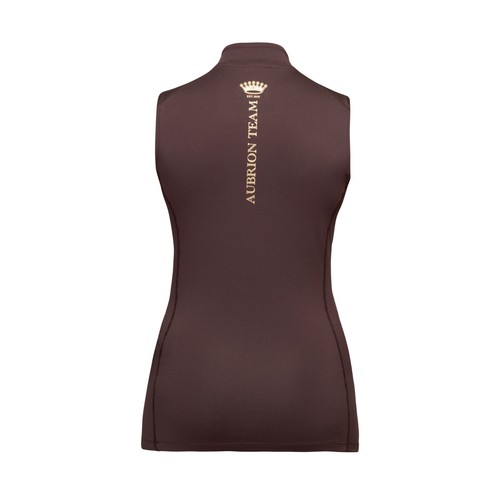 Shires Aubrion Team Sleeveless Womens Base Layer - Umber | Quick Dry, UPF50 - Picture 2 of 13