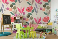 3D Floral Seamless Wallpaper Wall Mural Removable Self-adhesive Sticker 852