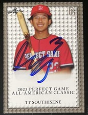 🔥🔥 Ty Southisene Autograph 2023 Leaf Perfect Game Signed RC Cubs 🔥🔥