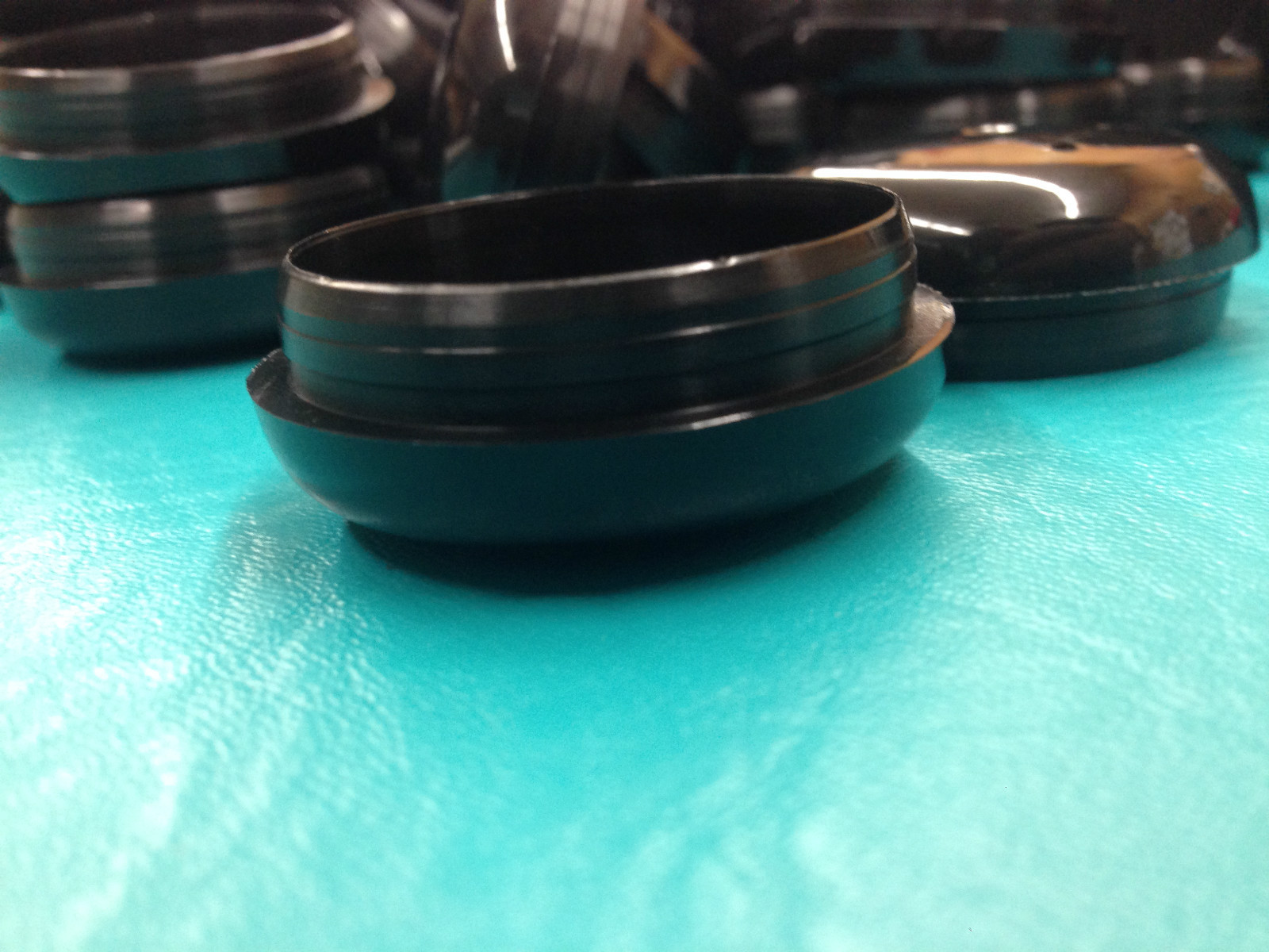 50 Plastic Black Wrought Iron Patio Chair Leg Inserts Cups Glide Caps 1