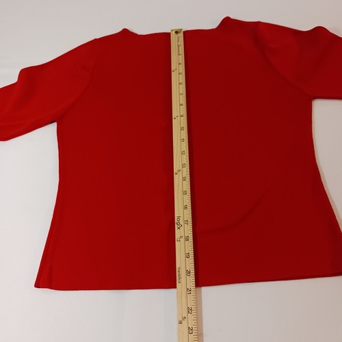Carducci Women Red & Black Stripes Pullover Sweater 3/4 Sleeve Size XL - Picture 9 of 10