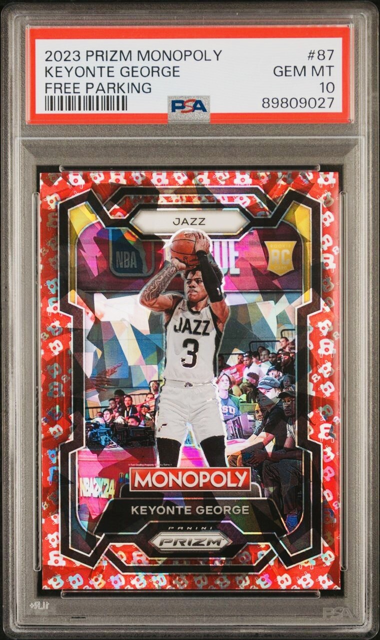 KEYONTE GEORGE 2023-24 Monopoly Prizm Free Parking SP RC Rookie - PSA 10 Gem