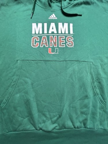 Miami Hurricanes Adidas Men's Green Hoodie 3XL - Picture 4 of 6