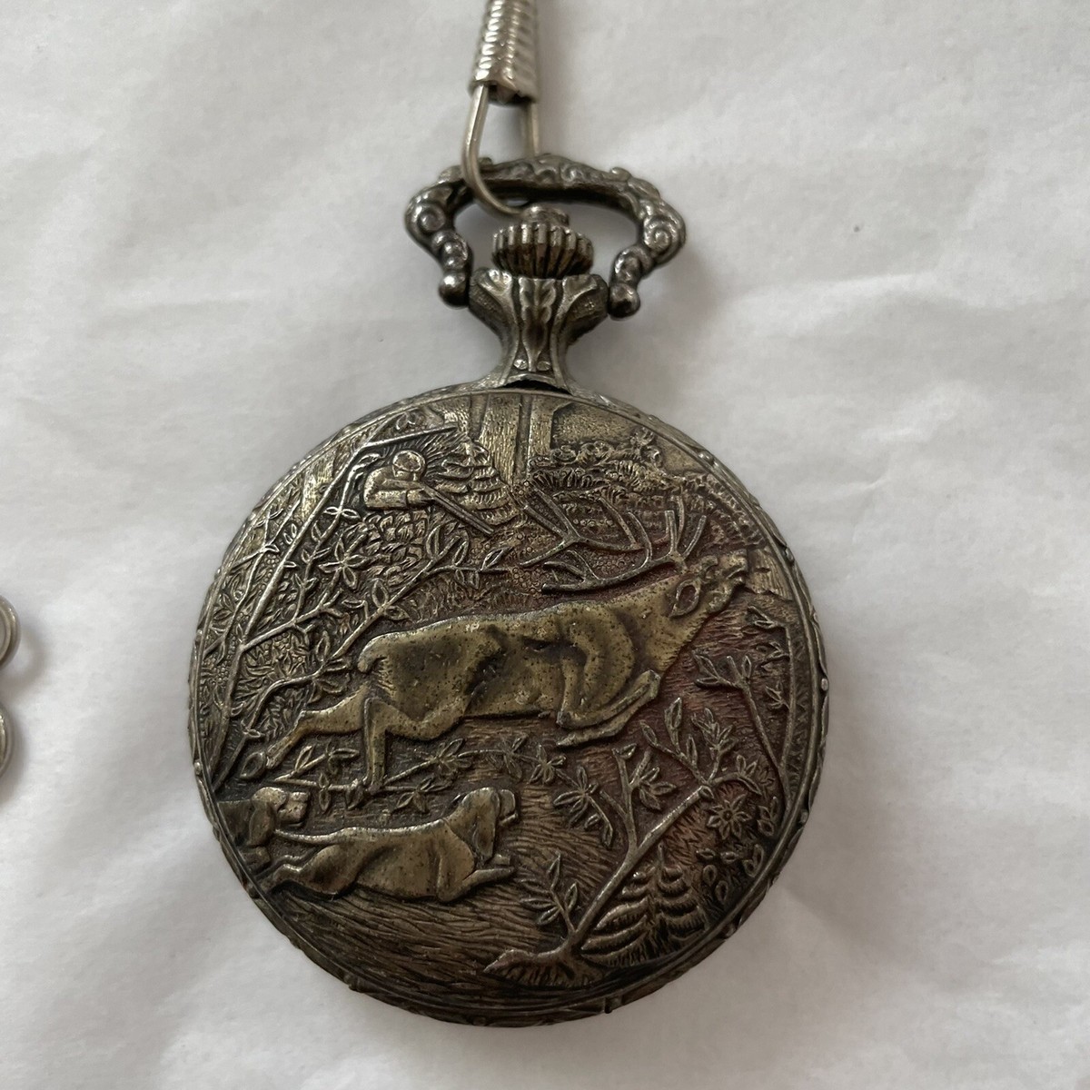 vintage pocket watch & chain Marcel 17 Jewels Shockresistant