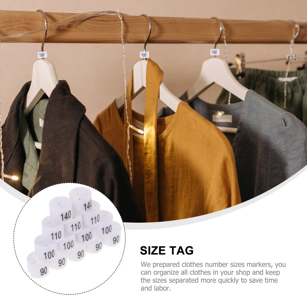 VETEMENTS Appendiabiti da viaggio 100 pezzi marcatori taglia vestiti etichette per abbigliamento
