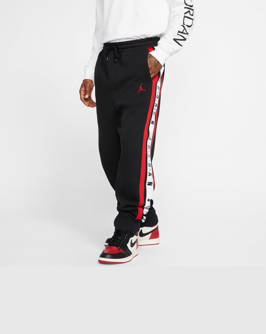 black and white jordan sweatpants