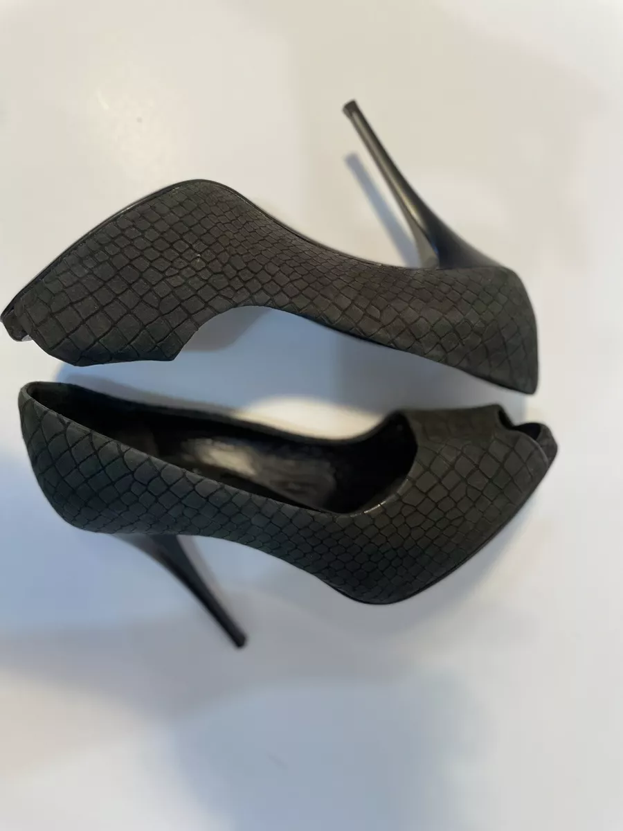 VERO CUOIO GIUSEPPE ZANOTTI WOMANS STILETTOS SHOES BLACK 4 inch