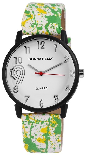 Damenuhr Donna Kelly Analog Armbanduhr Lederimitationarmband Muster Uhr-image