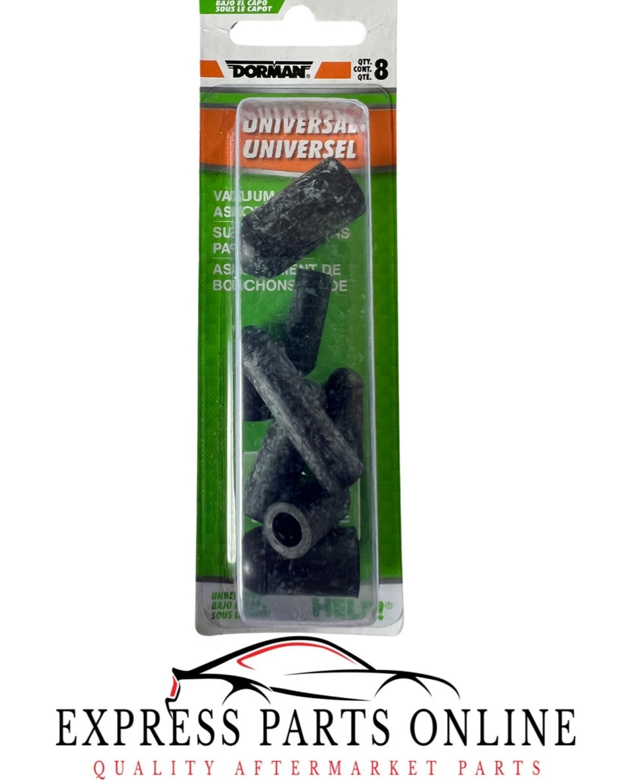 Carburettor Vacuum Line Cap Kit . Six assorted sizes, rubber, 8 pieces