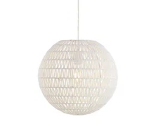 JONATHAN Y JYL6503A Luna 15.7" Woven Rattan Orb LED Pendant Minimalist Modern...