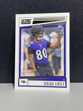 2022 Score Football Base Rookies #372 Isaiah Likely - Baltimore Ravens