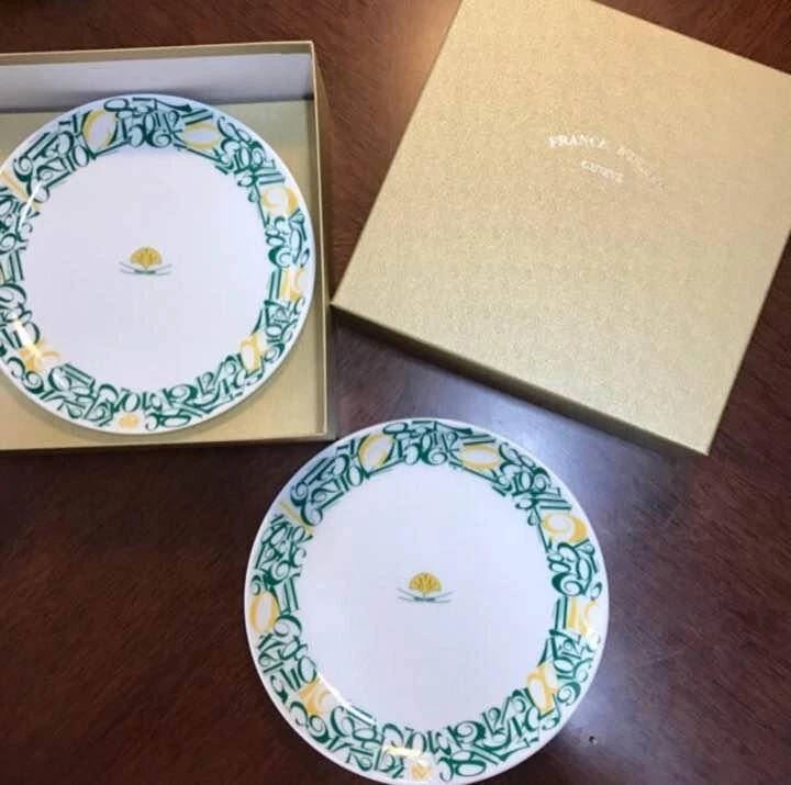 FRANCK MULLER Plates Special Order Set of 2 White with Box | eBay