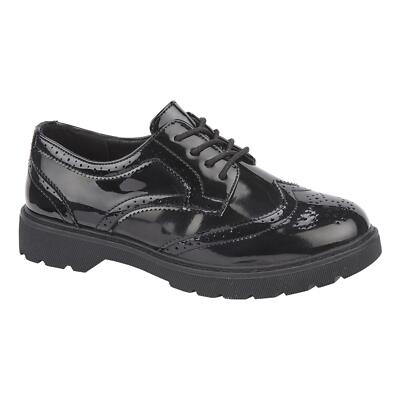 A2Z 4 Kinder Mädchen Kunstleder Brogue Schulschuhe Schnürschuhe Party Formelle Schuhe