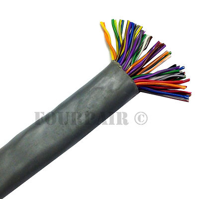 CAT3 Riser CMR 25 Pair 24AWG Bulk Voice Telco Trunk Backbone Cable Gray - 200FT