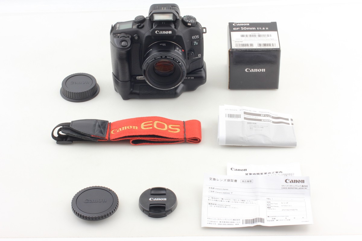 【本日限定価格】 EOS 7s + 50/1.8 STM + BP-300 Top MINT w/BP-300] Canon EOS 7S 35mm Film Camera EF 50mm F