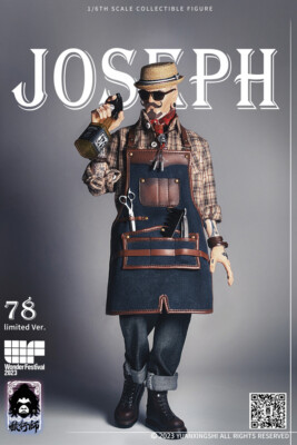 Ernie Banks 人形　フィギュア YUANXINGSHI 1/6 JC-2023XD1 Oil Head Barber TONY-Joseph Male