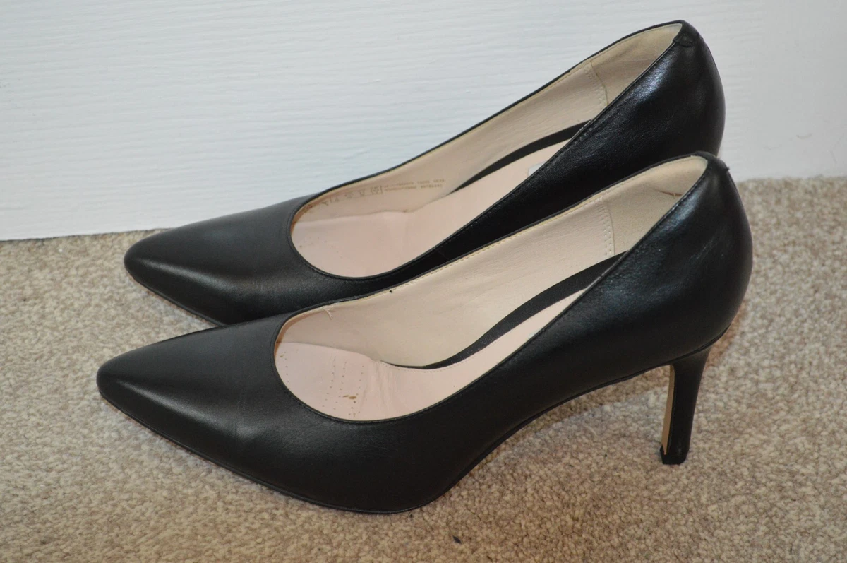 ladies leather court shoes size 7D uk CLARKS dinah keer S15 worn