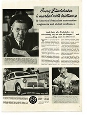 1941 Studebaker Champion Ralph A. Vail Vice-president Vintage Print Ad 1941 Studebaker Champion Ralph A. Vail Vice-president Vintage Print Ad