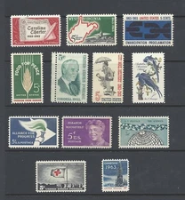 US, 1963 Year set, 12 stamps ,  MNH