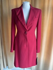 Pinko Red Fitted Trench Coat New With Tags Size 8