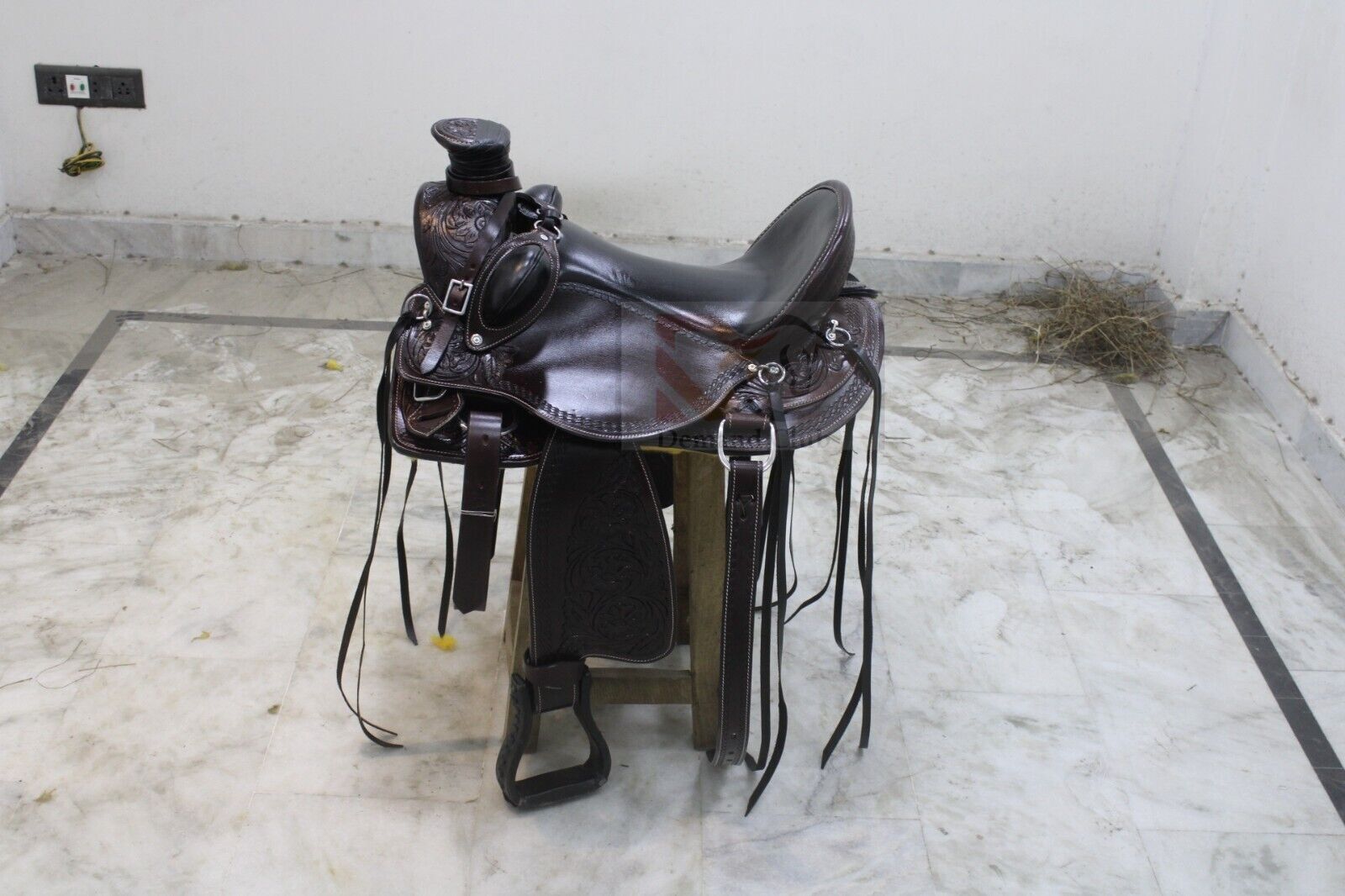 Selle Western Hilason A Fork En Cuir - Arbre Wade - Ranch/Roping - Tailles 10 à 16