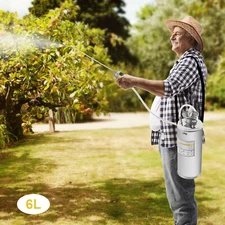 1.5 Gal 304 Stainless Steel Sprayer, Hand Pump Sprayer for Gardening& Sanitizing