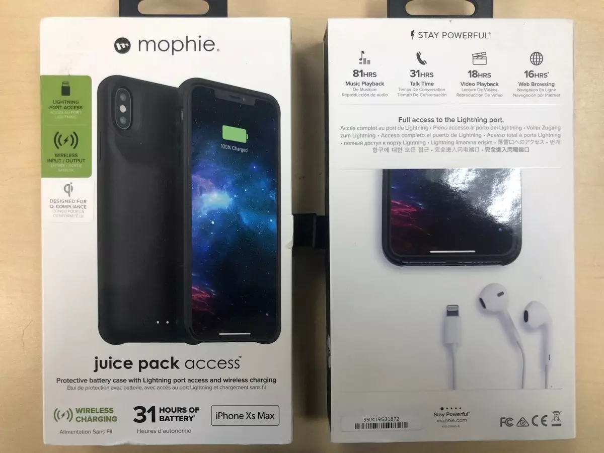 OEM Mophie Juice Pack Access Battery Case for iPhone XS Max - Black