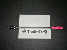 Snap-on Tools USA NEW PINK 3/8" Drive Hard Grip Extra Long Flex Ratchet FHLLFD80