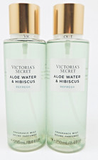 2 VICTORIA'S SECRET ALOE WATER HIBISCUS FRAGRANCE MIST SPRAY PARFUMEE 8.4oz