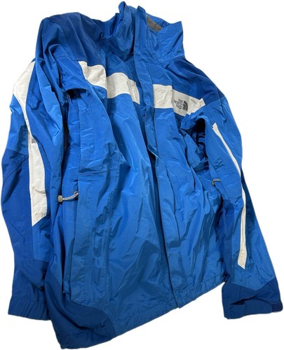 The North Face Hyvent Rain Jacket Waterproof Full Zip Blue Insulated Mens Medium