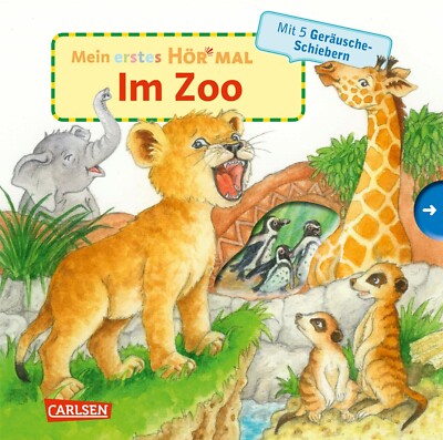 Mein erstes Hör mal Soundbuch Im Zoo Ab 1 Jahr Bilderbuch mit Sound + BONUS