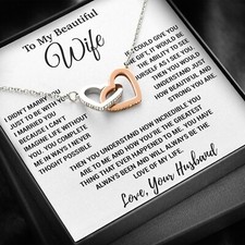 To My Wife Necklace, Christmas Gifts For Women, Anniversary Gift For Wife