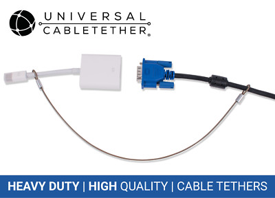 CableTether.com Universal Cable Tether 20 Pack - Adjustable, Pre-Assembled