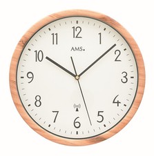 AMS 5576 Wanduhr Funkuhr analog Kunststoffgeh...