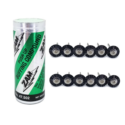 4oz Tube of ZAM Buffing Compound with 12 Polishing Wheel Brushes Jewelers Tools
