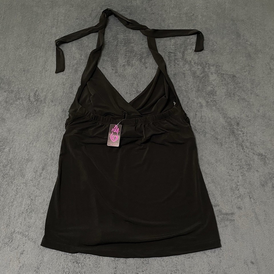 Torrid Halter Style Tank Top Womens Size 0 / L Black Blouse Date night