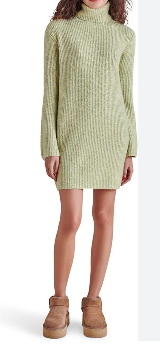 Abbie Sweater Dress in Elm Steve Madden Ligth Green Size Large | eBay