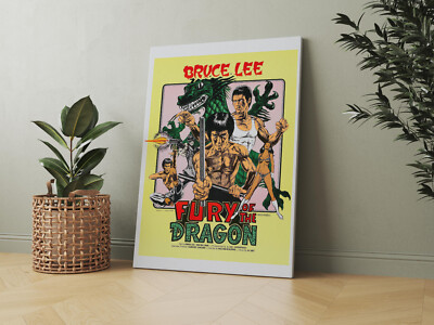 Fury of the Dragon 1976 Retro-Film - Leinwand - gerahmt oder Poster verfügbar