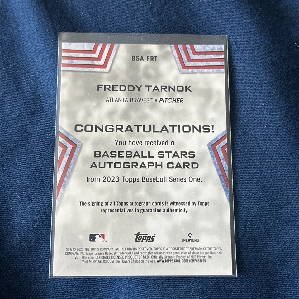 2023 Topps Series 1 - Baseball Stars Autographs #BSA-FRT Freddy Tarnok (AU, RC) - Image 2 of 2