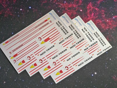REGISTRY WATERSLIDE DECALS FOR STAR TREK DS9 1:64 RUNABOUT RIO GRANDE GAMBODY