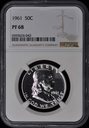 1961 Franklin Half Dollar 50C NGC PR68