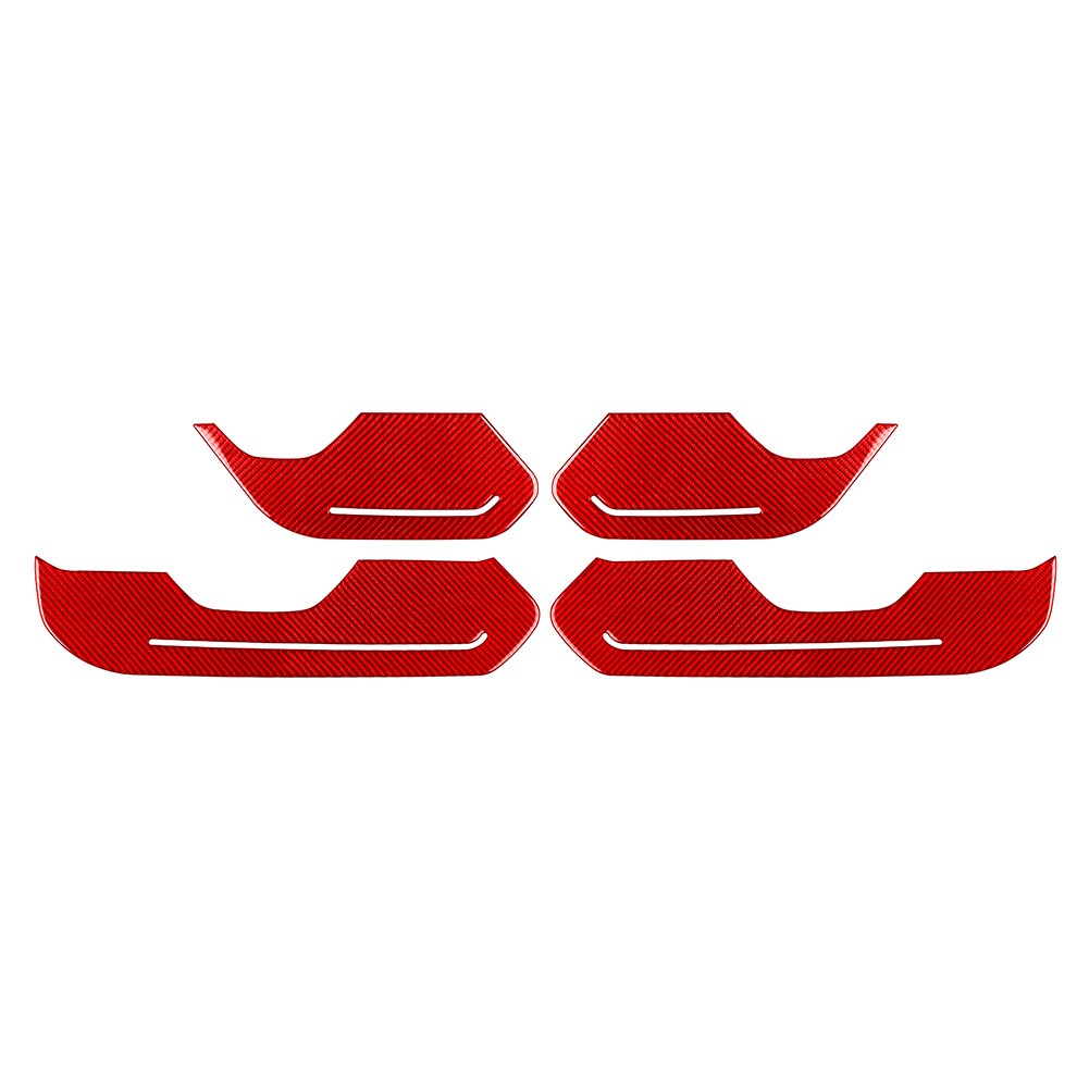 4pcs Carbon Fiber Red Interior Door Panel Trim For Jeep Wrangler JL 2018-2024 thumbnail 3
