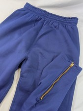VTG Champion Products Inc. Track Ankle Zip Joggers Med Blue USA 60s 70s USA
