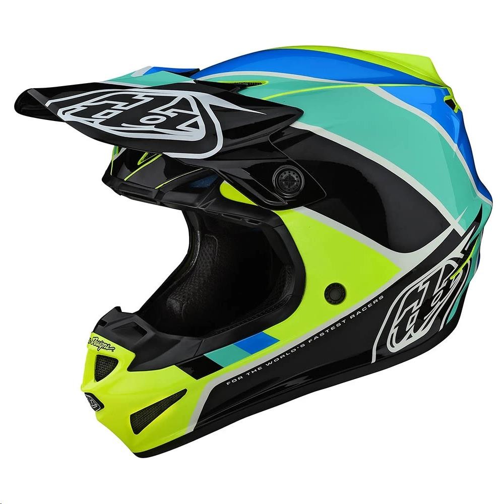 Troy Lee Designs SE4 Polyacrylite Youth Helmet with Mips (Medium, Yellow/Black)