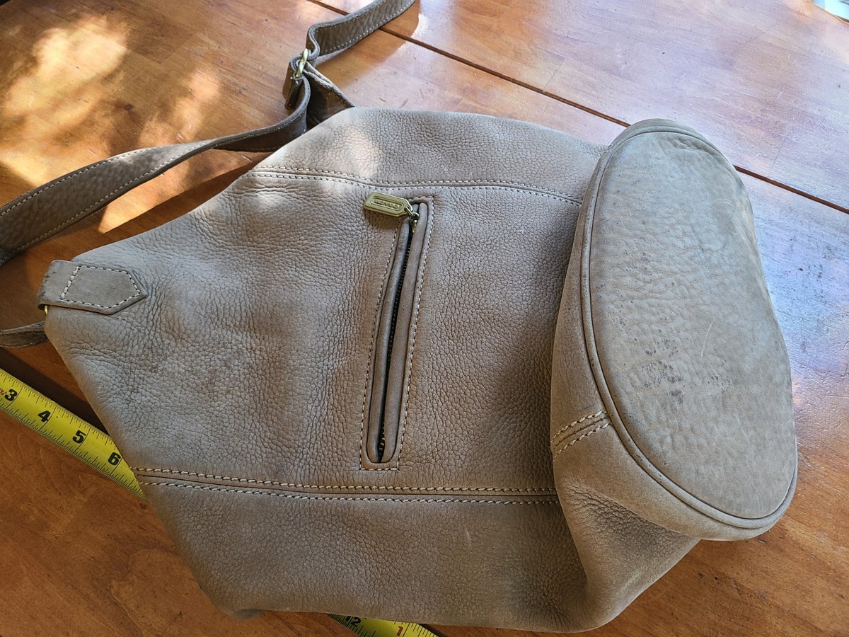 Vintage Coach 4944 Flat Pack Backpack Nubuc Leather