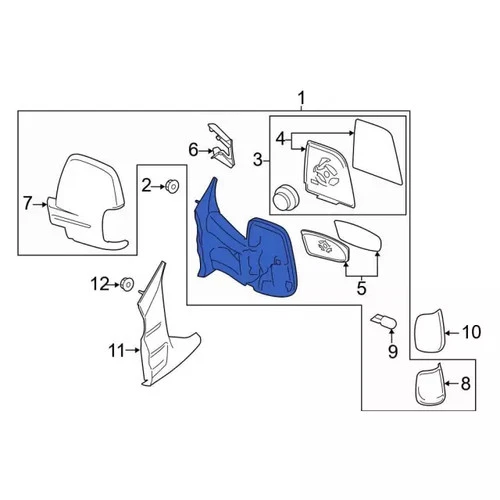 Genuine Ford Mirror Assembly LK4Z17683FA